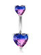 Silver And More Belly Button Piercing from Steel 10 x 5mm Purple