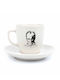 SteweHome SteweHome Kaffee Tasse aus Porzellan Silber 95ml