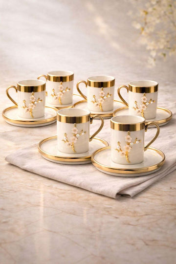 SteweHome SteweHome Kaffee Tasse aus Porzellan Gold 100ml