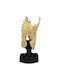 Decorative Polyresin 12x12x28 Cm Angel Black Gold Keskor 72355-2