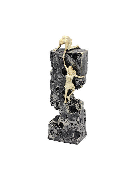 Decorative Polyresin 8x6x25 Cm Black Gold Kesko...