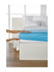 Living Home Σεντόνι Υπέρδιπλο με Λάστιχο 160x200+30εκ. Bright Blue