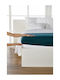 Living Home Super-Double Bed Sheet With Rubber Hugger 160x200+30cm Petrol Blue