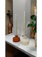 SteweHome Steinekerzenhalter in Orange Farbe 10x10cm