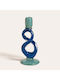 SteweHome Glass Candle Holder 12x29x12cm Various Colors