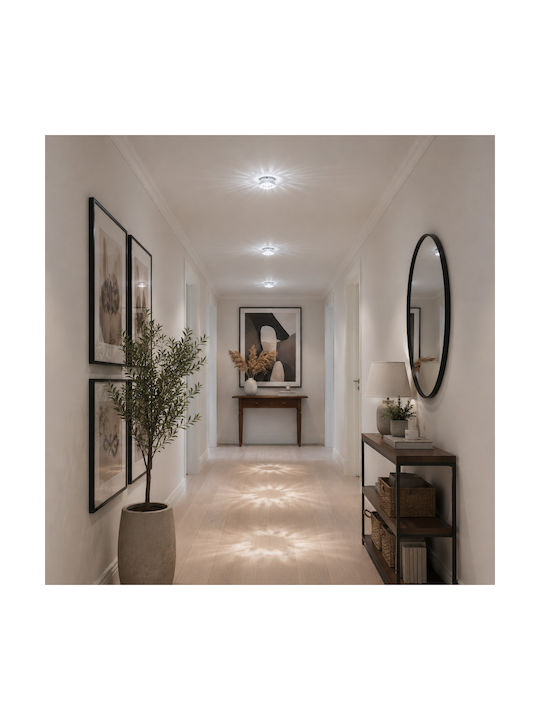 Alista Home Spot Rotund Din Sticlă De Tavan Cu LED Încorporat RGB Alb
