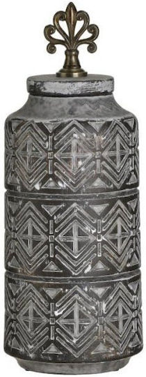 Inart Vază Decorativă Ceramică Gri 15x15xH39cm
