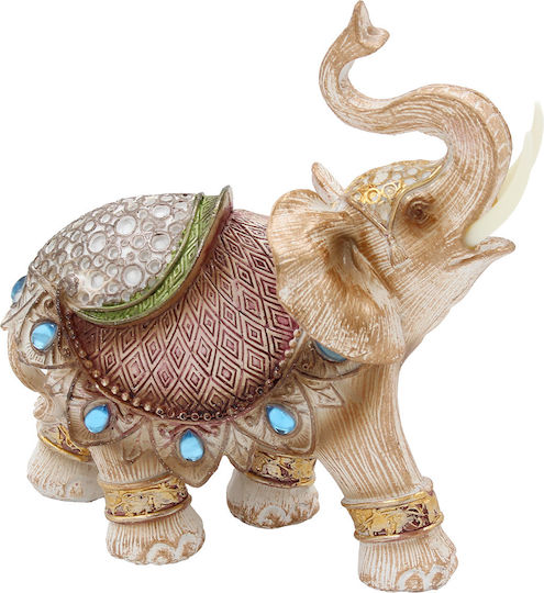 Keskor Elefant Decorativ Din Polirosină 16x7x16cm