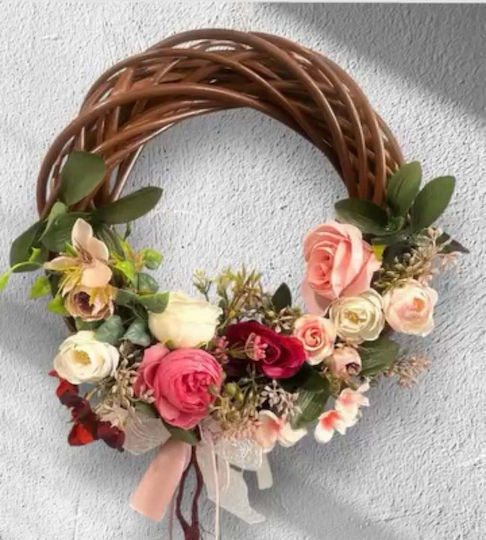 Decorative Crown Brown Pink Peonies