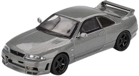 Model Mașină Nissan GT-R R33 Nismo BCNR33 CRS Gri Metalic Închis 1993 1:64 Mini GT MGT01128-R