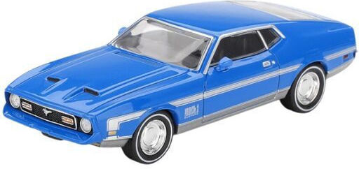 Model Mașină Ford Mustang Mach 1 Grabber Blue 1971 Scara 1:64 Mini GT MGT01138-L