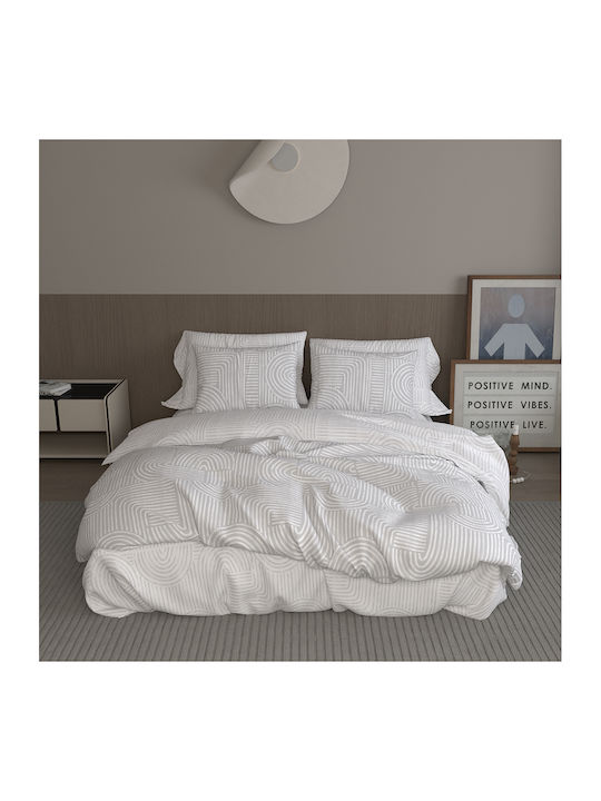 Charalambidis Textiles Шалтета Едноспално От Памук И Полиестер Сив 160x220см