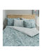 Charalambidis Textiles Κουβερλί Υπέρδιπλο από Βαμβάκι & Πολυεστέρα Τιρκουάζ 220x240cm