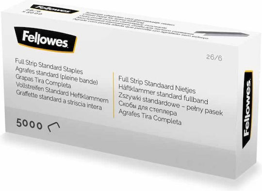 Fellowes Скоби 26/6 5000 Бр Стандартна Лента 210 Скоби 5117501