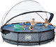 Exit Toys Στρογγυλή Πισίνα με Μεταλλικό Σκελετό 360x76εκ. Γκρι