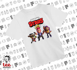 Brawl Stars Kinderoberteile T-Shirts Weiß Brawl Stars Kinderoberteile T-Shirts Weiß