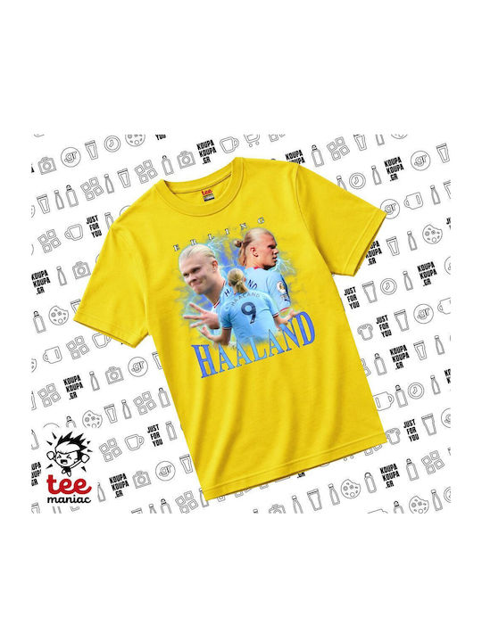 Kinderoberteile T-Shirts Gelbe Erling Haaland