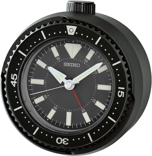 Seiko Analog Black Tabletop Clock