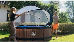 Exit Toys Round Swimming Pool with Metallic Frame Brown