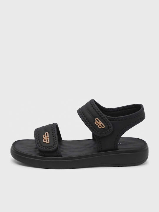 Bello star Anatomische Damen Flache Sandalen in Schwarz
