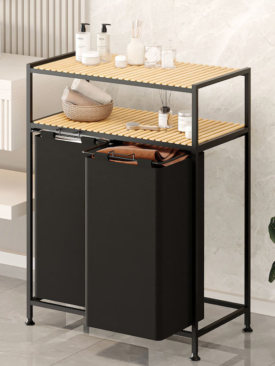 SteweHome SteweHome Wäschekorb Metallisch 123l 66x36x87cm Schwarz