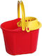 Nektarplast Mop Bucket with Wringer Plastic Capacity 18lt Red