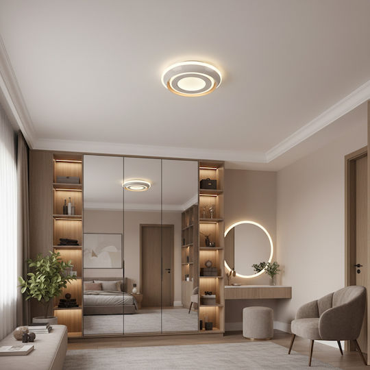 Alista Home Πλαφονιέρα Οροφής Λευκή με Ενσωματωμένο LED