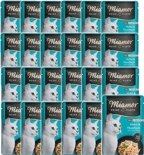Wet Cat Food with Chicken and Tuna Diet 24x100gr