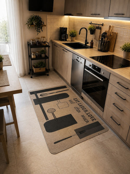 Rectangular Kitchen Mat with Non-Slip Backing Non-Slip 100x150cm