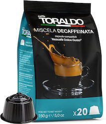 Toraldo Kaffeekapseln Espresso Entkoffeiniert Kompatibel mit Maschine Dolce Gusto 20Stücke