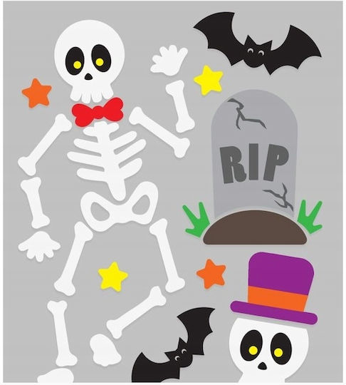 Decorations Gel Stickers Window Glass Skeleton Skeleton Cemetery Halloween