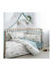 Vesta Home Βρεφικό Κουβερλί Βαμβακερό White-ciel 120x160cm