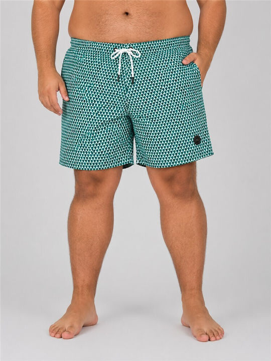 Costum De Baie Bărbați Pantaloni Scurți Albastru Deschis Cu Modele