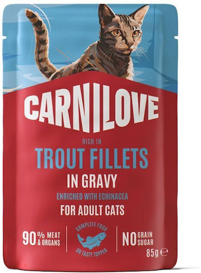 Carnilove Υγρή Τροφή για Γάτες σε Φακελάκι με Πέστροφα 85gr