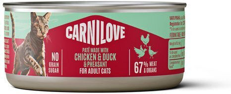 Carnilove Wet Cat Food in Cans with Chicken and Duck 100gr