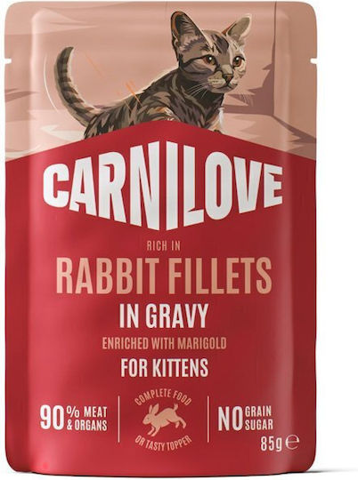 Carnilove Υγρή Τροφή για Γάτες σε Φακελάκι με Κουνέλι 85gr