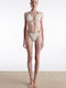 Set Bikini Beige Weiß