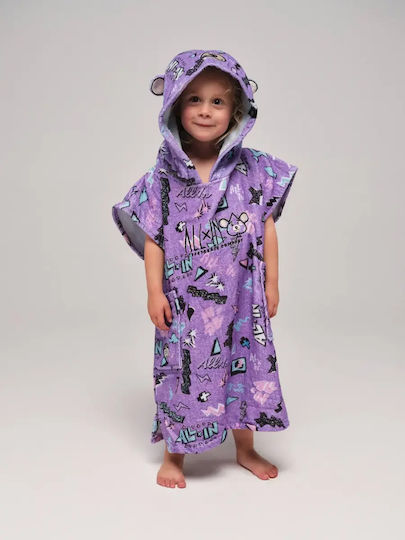 All In Baby Poncho 2-6 Years Old Pop80 Violet