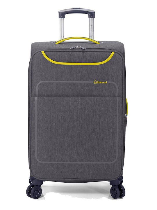 Benzi Großer Stoffkoffer Reise Grau Höhe 78cm