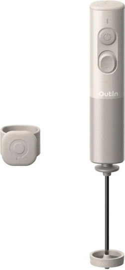 Outin LattoGo OTMF-LG-01-SS Milk Frother for Hot & Cold Milk Foam with Non-Stick Coating