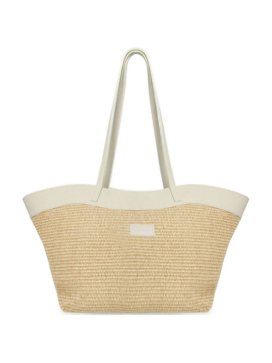 Guy Laroche Straw Women's Shoulder Bag Beige