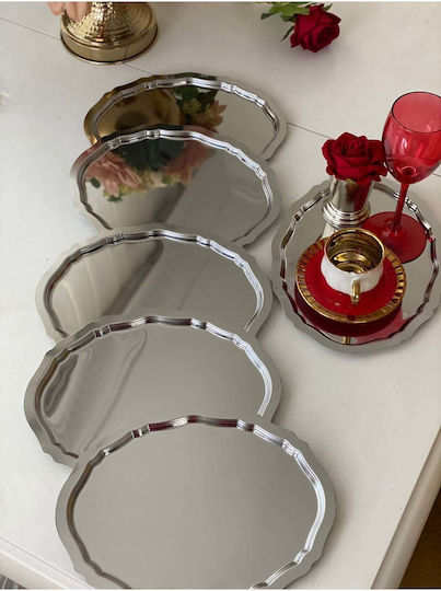 SteweHome Tavă Decorativă Metalică Ovală 20x25cm 6 Bucăți