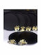 SteweHome Decorative Round Metallic Tray 22x22cm 6 Pieces