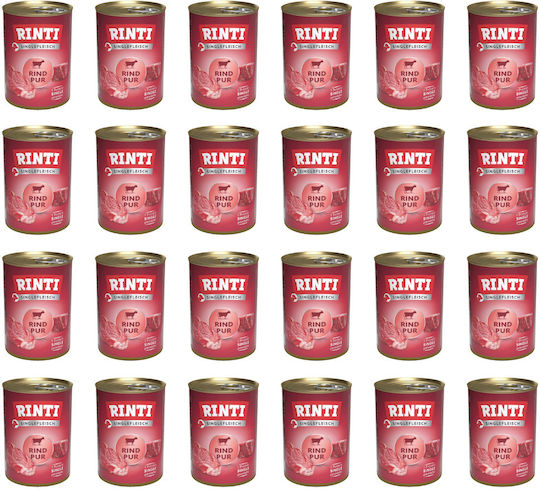 Rinti Sensible Nasses Hundefutter in Dose mit Rindfleisch ohne Getreide 24x400g