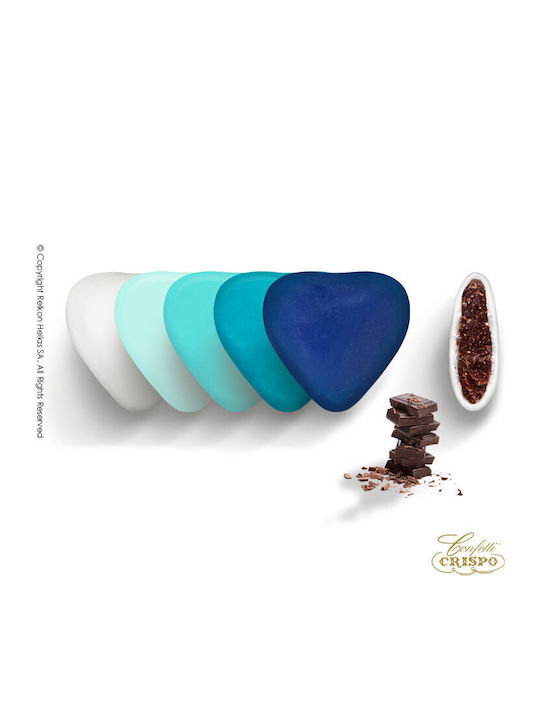 Confetti Crispo Selection Sugared Almonds in Hearts Shape with Chocolate Brown Flavour 500gr