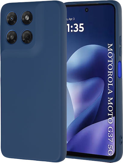 Techsuit Back Cover Din Silicon Albastru Marin (Motorola Moto G37 / G37 Power / G47)