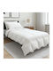 vidaXL Set Steppdecke Einzel 155x220cm Weiß 2 Stück 150 GSM