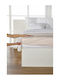 Living Home Single Bed Sheet With Rubber Hugger 100x200cm Natur