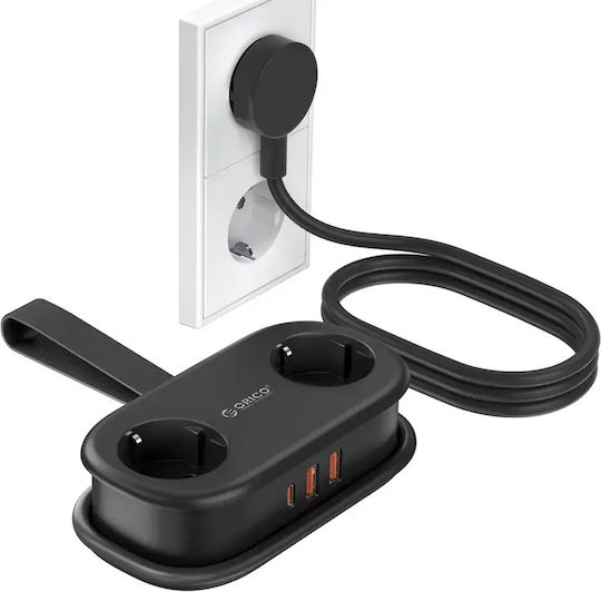 Orico Захранваща Лента Защита 2 Гнезда с 2 USB-A 1 USB-C и Кабел 1.1м