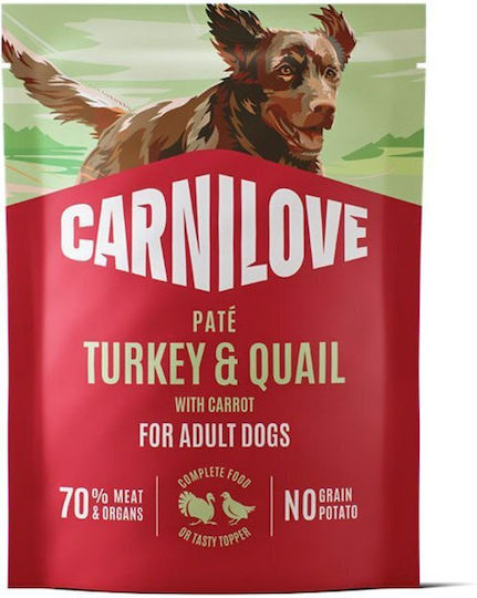 Carnilove Wet Dog Food in Pouches with Turkey and Carrot 300gr